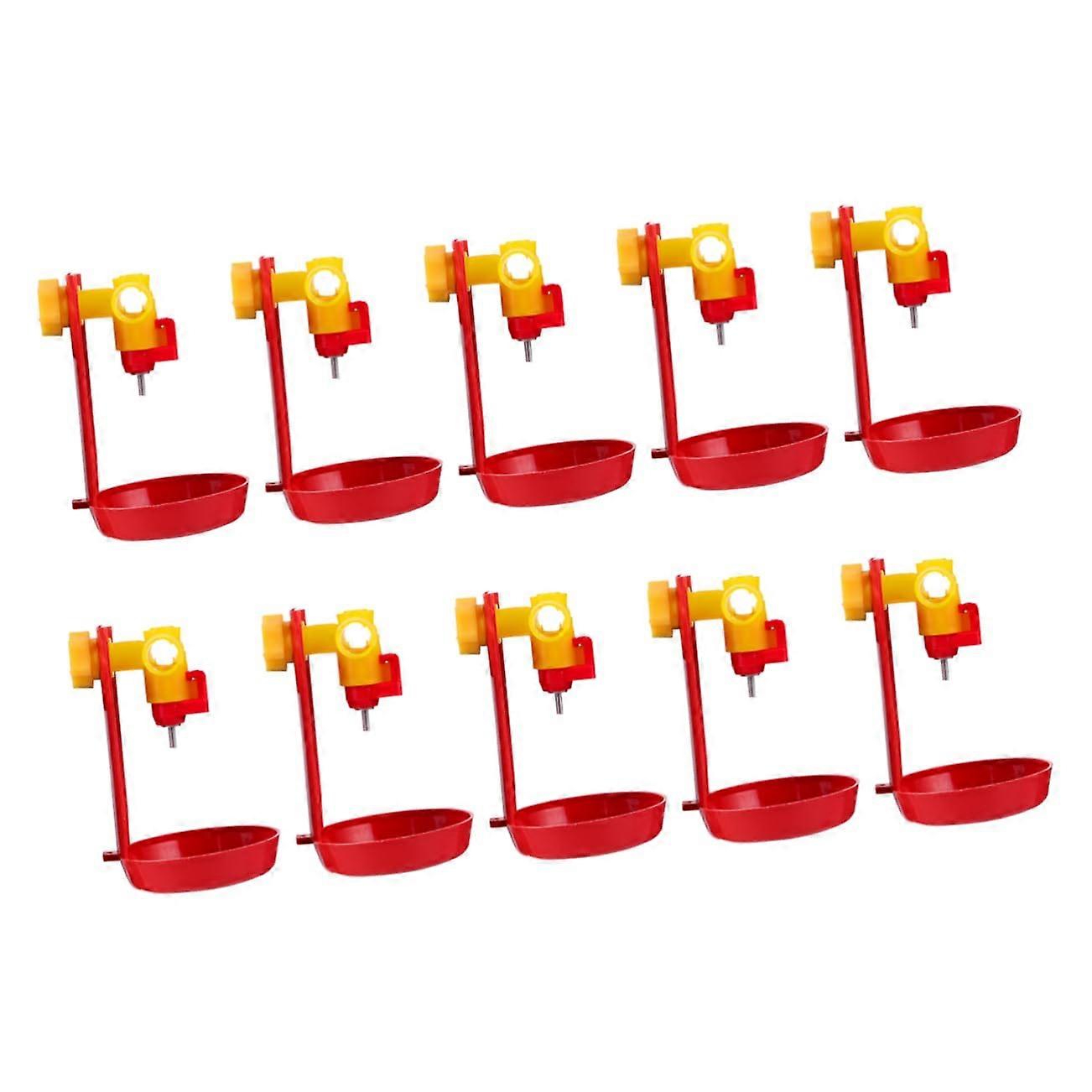 Ball Chick Waterer - 10Pcs Poultry Nipples, Easy Install Drinking Fountain for Ducks, Geese and Home Use
