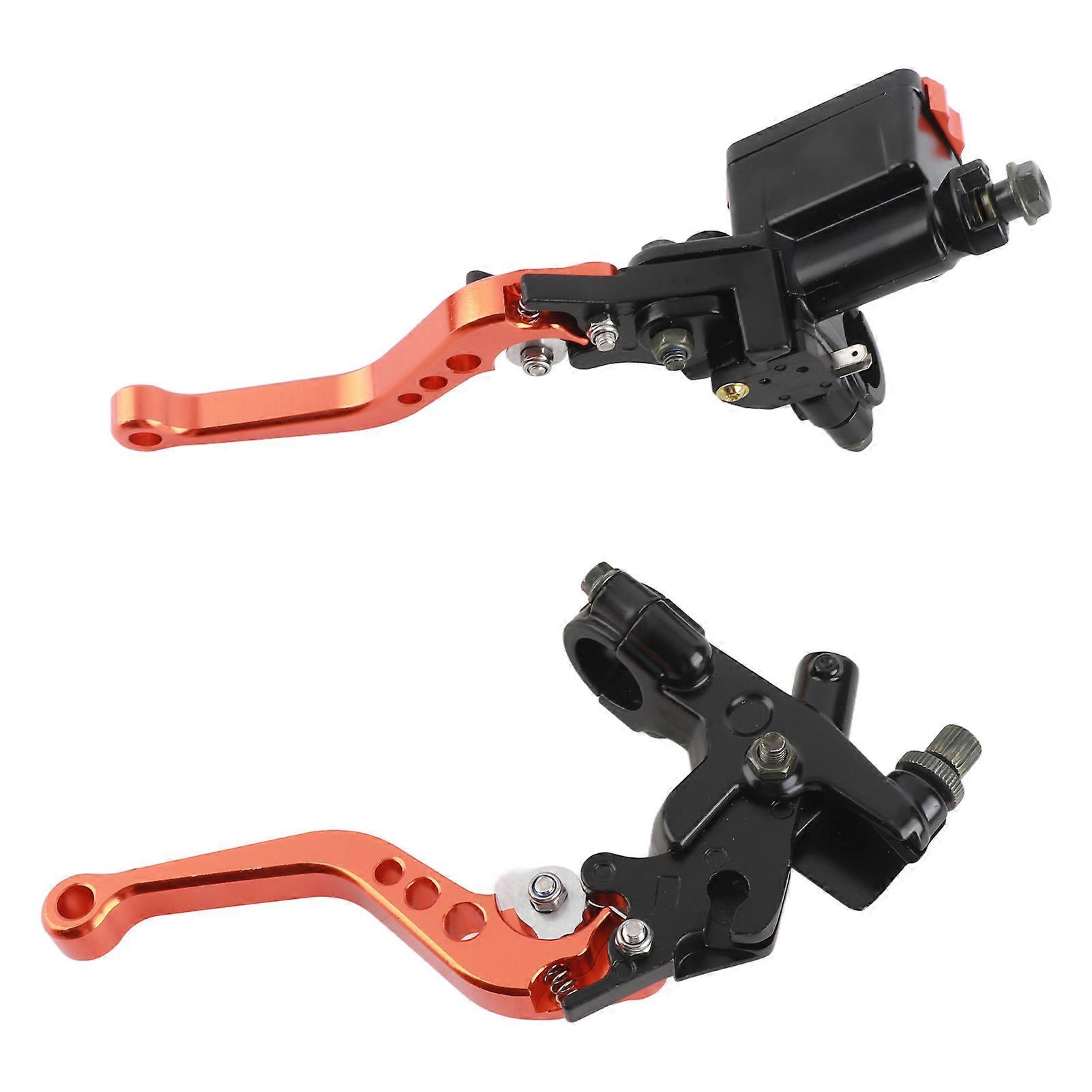 1 Pair Universal Motorcycle Brake Clutch Levers 7/8" (22mm) Orange