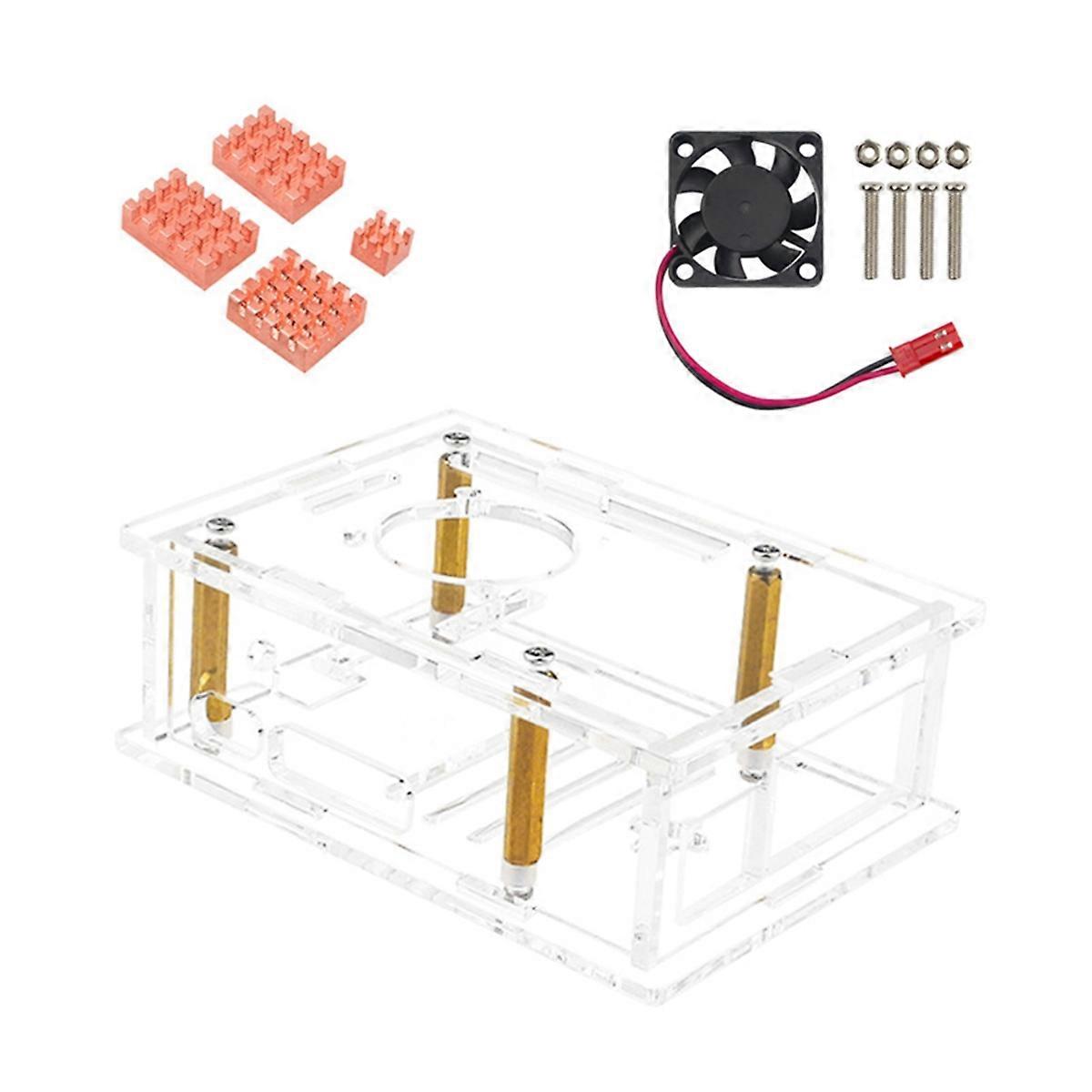 For 5 Acrylic Case Transparent Case for Pi 5, A