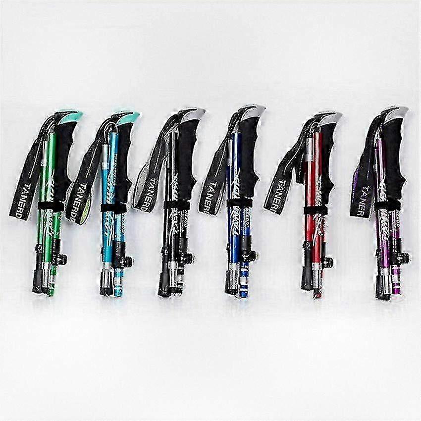 5-Section Foldable Trekking Poles Hiking Sticks for Outdoor Adventures