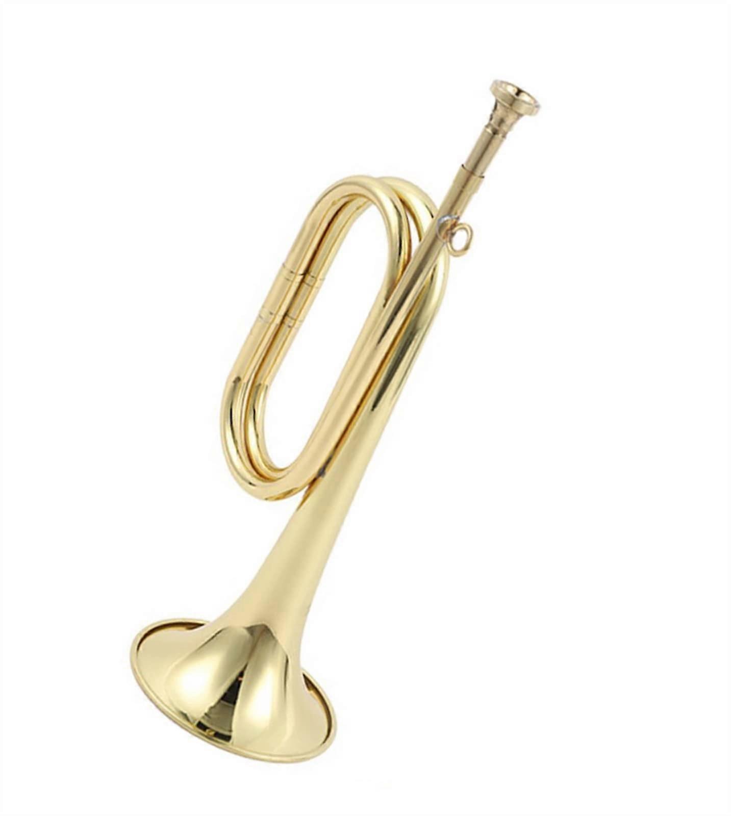 Bugle Call Trumpet Bugle Charge Brass Horn for Beginners and Students, Western Wind Instrument (Color: 01)