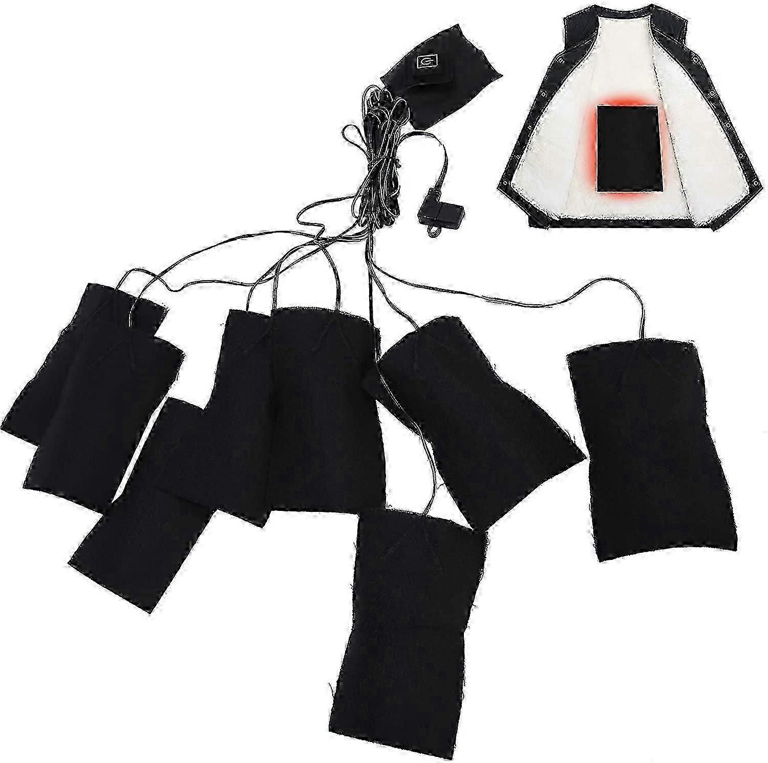 3-In-1 Usb Heating Pad Waterproof Fabric Vest Insert For Winter Jackets (Adjustable 40-50C, Cut-To-Fit)_mm2 -CN-WR
