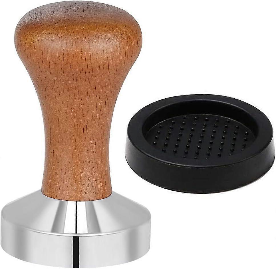 Tamper Espresso Kaffee Tamper 51 mm Holzgriff Stark Solid Barista