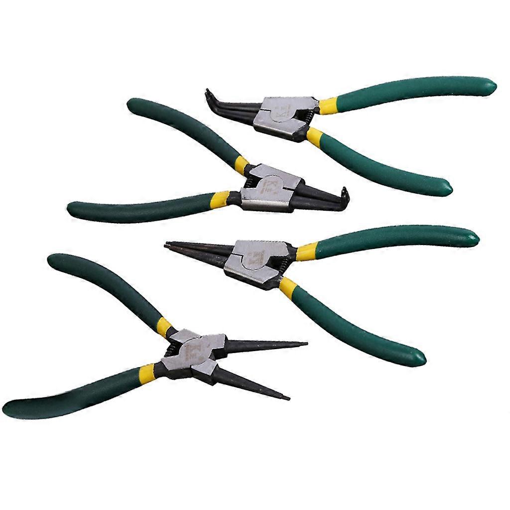 4pcs Heavy Duty 7" Circlip Pliers Set External Internal Snap Ring Plier Tools
