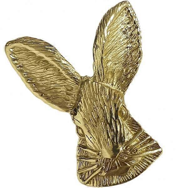 2x rabbit Head Shape Brass Knob Cupboard Kitchen Cabinet