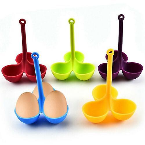 Convenient Silicone 3-hole Boiled Egg Steamer