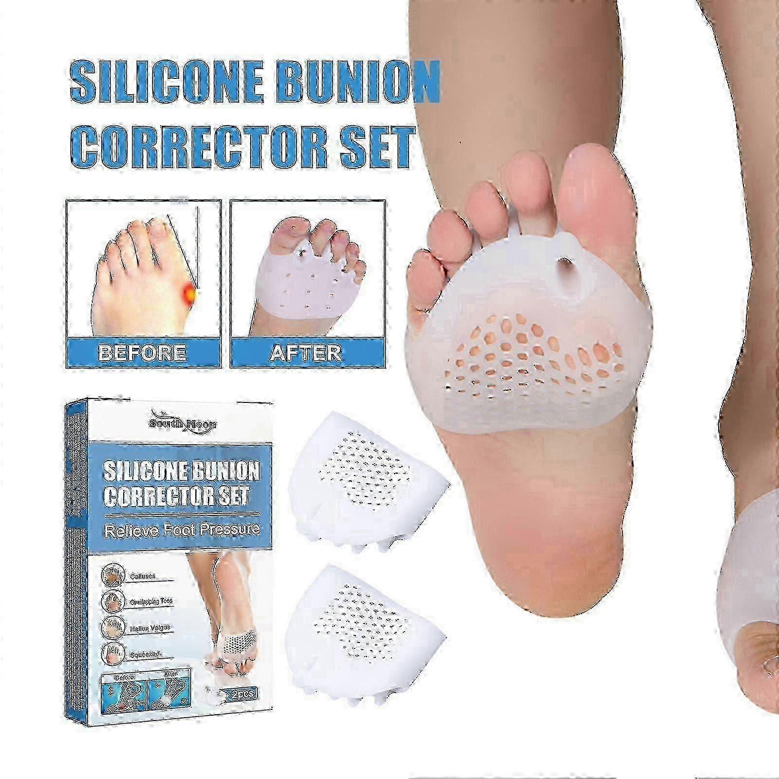 Silicone Bunion Corrector Set, Thumb Valgus Corrector Toe Stretch Separator Sole Care