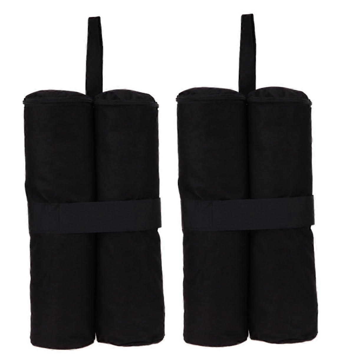2er-Pack robuste Sandsäcke für Faltpavillons, Patio, Sonnenschutz, Oxford Stoff, Sandsäcke, Überdachungsgewichte, schwarz