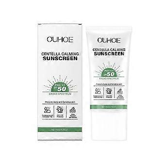 Centella Sunscreen SPF 50 - Hyaluronic Acid Waterproof Sun Serum - Calming, Moisturizing & No White Cast Sensitive Skin Protector Solar