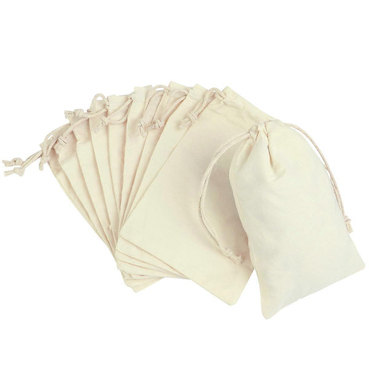 Cotton Favor Bags with Drawstring, Handy Pouches for Organizing Essentials