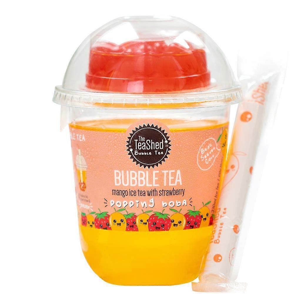 The TeaShed Mango and Strawberry Ready to Drink Bubble Tea 390g