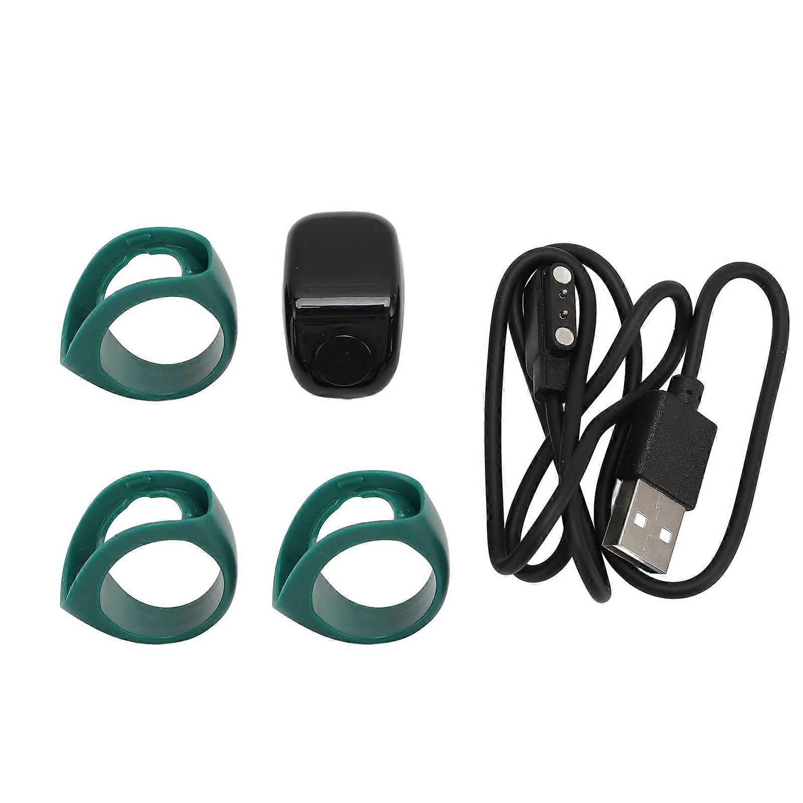 Digital Smart Finger Counter with Touch Control 0.42in Screen, Step Number Prayer Reminder for Muslim Use, Green