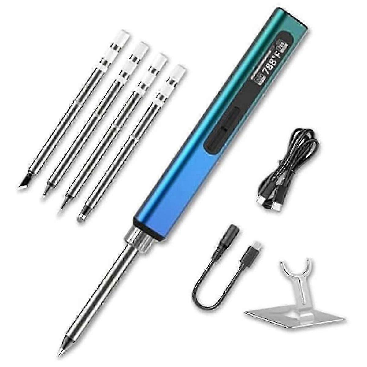 Smart Portable Soldering Iron Kit, 96W 24V USB Soldering Iron Pen,PID Control PD Supply with Interch