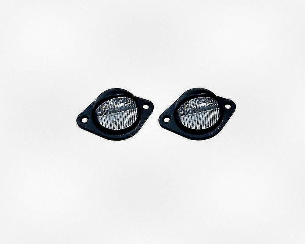 Set of 2 Round 12V License Plate Lights for Cars, Trucks, Trailers, and SUVs - Suitable for Various Vehicles Operating on 10-30V