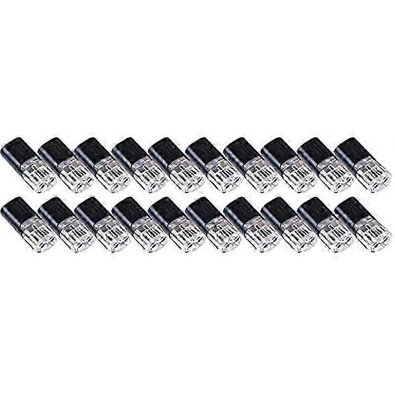 20PCS Double-Wire Push-In Connector with Locking Buckle,Low Voltage Wire Connectors,No Wire-Strippi