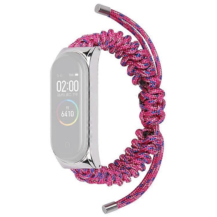 Compatible For Xiaomi Mi Band 3/4 Wrist Band Replacement Drawstring Design Adjustable Nylon Rope Watch Strap
