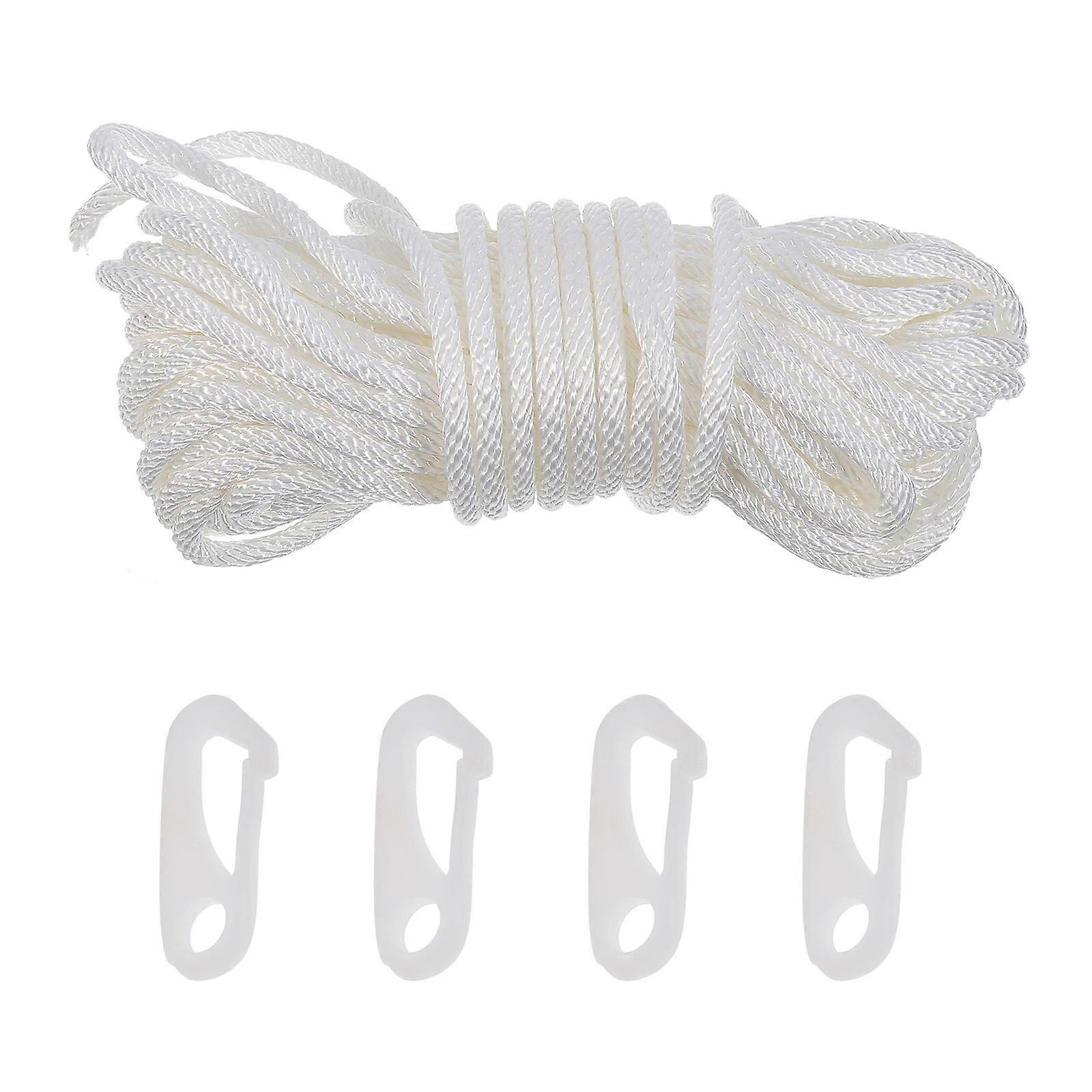 Flagpole Support Items, Nylon Rope and Hook Assembly for Flags