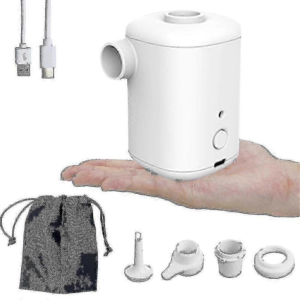 Outdoor Mini Air Pump For Mattress Mat Camping Portable Electric Inflator Usb Charging Pillow Swimming Ring Inflatable Boat