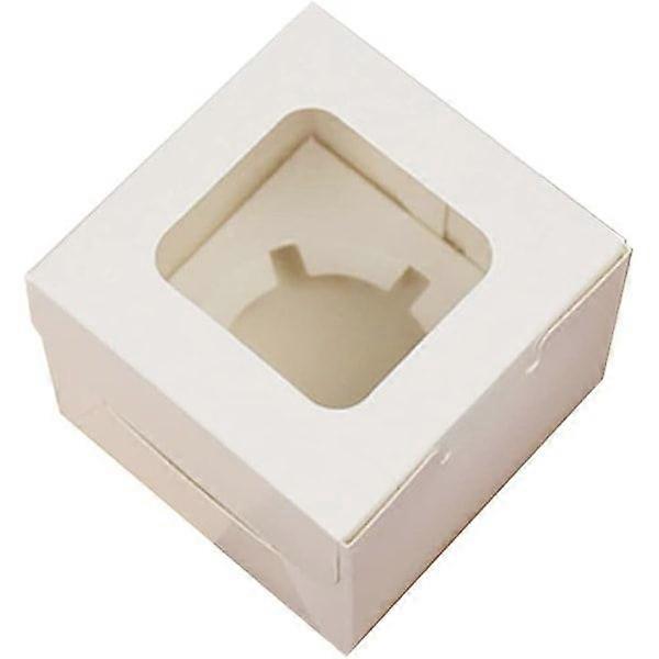 Muffin Boxes, 20-Pack Bakery Muffin Containers, Muffin Cookie Containers, with Observation Window and Removable Inner Support, (1 Hole)