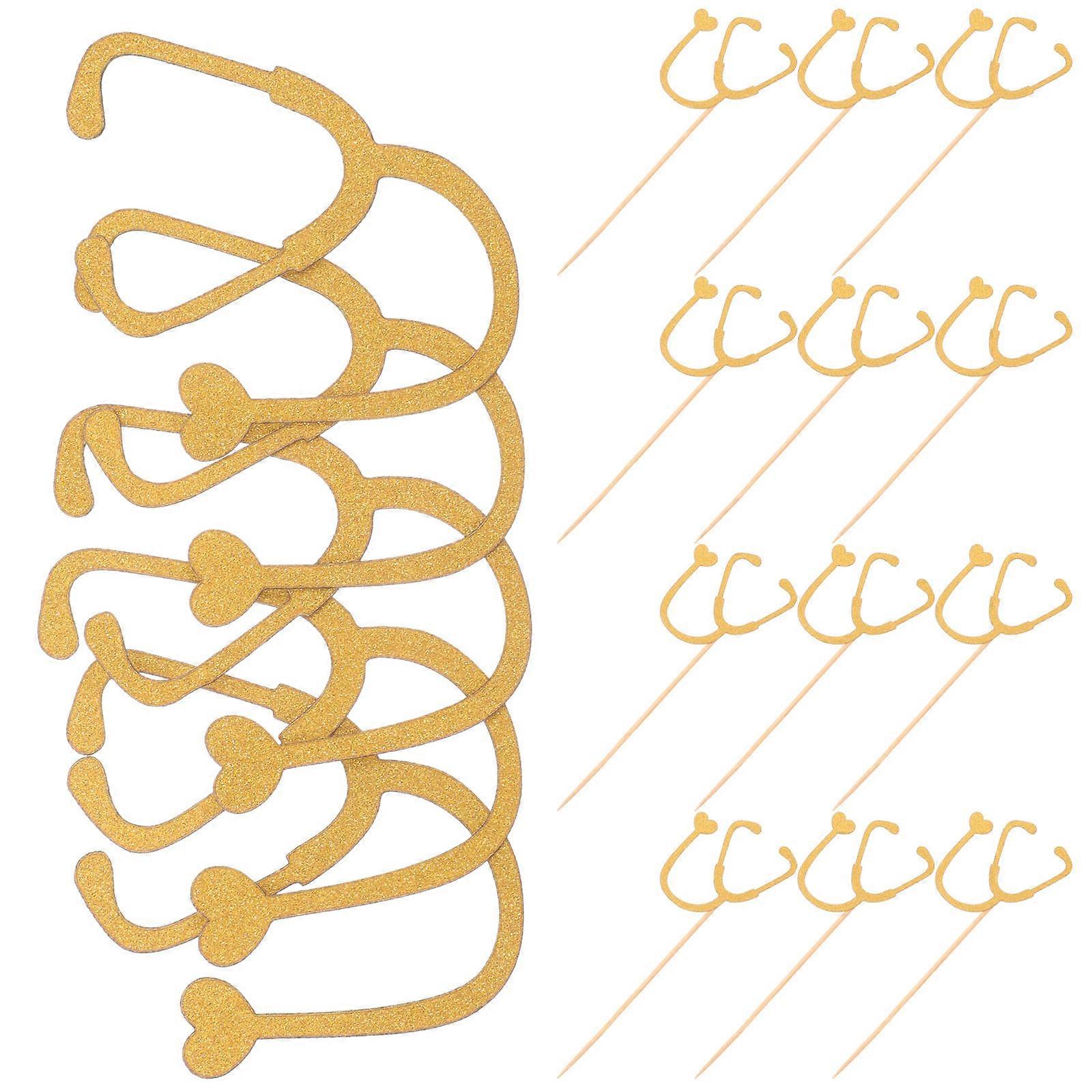 Decorations, Stethoscope Patterned Cupcake Toppers for Festive Themes