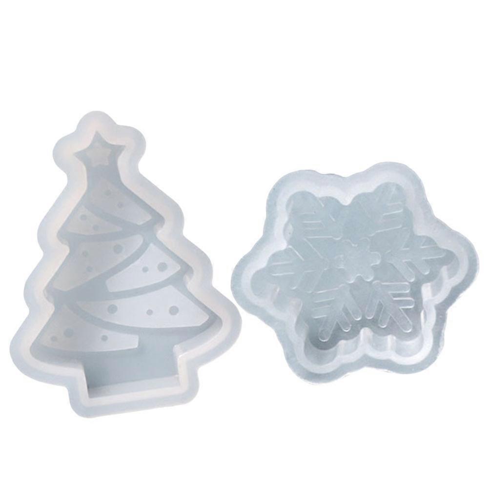 Christmas Theme Silicone Candle Molds   2pcs Set for DIY Candle Making, Flexible, Durable, Easy Demould, Ideal for Beginners and Craft Enthusiasts