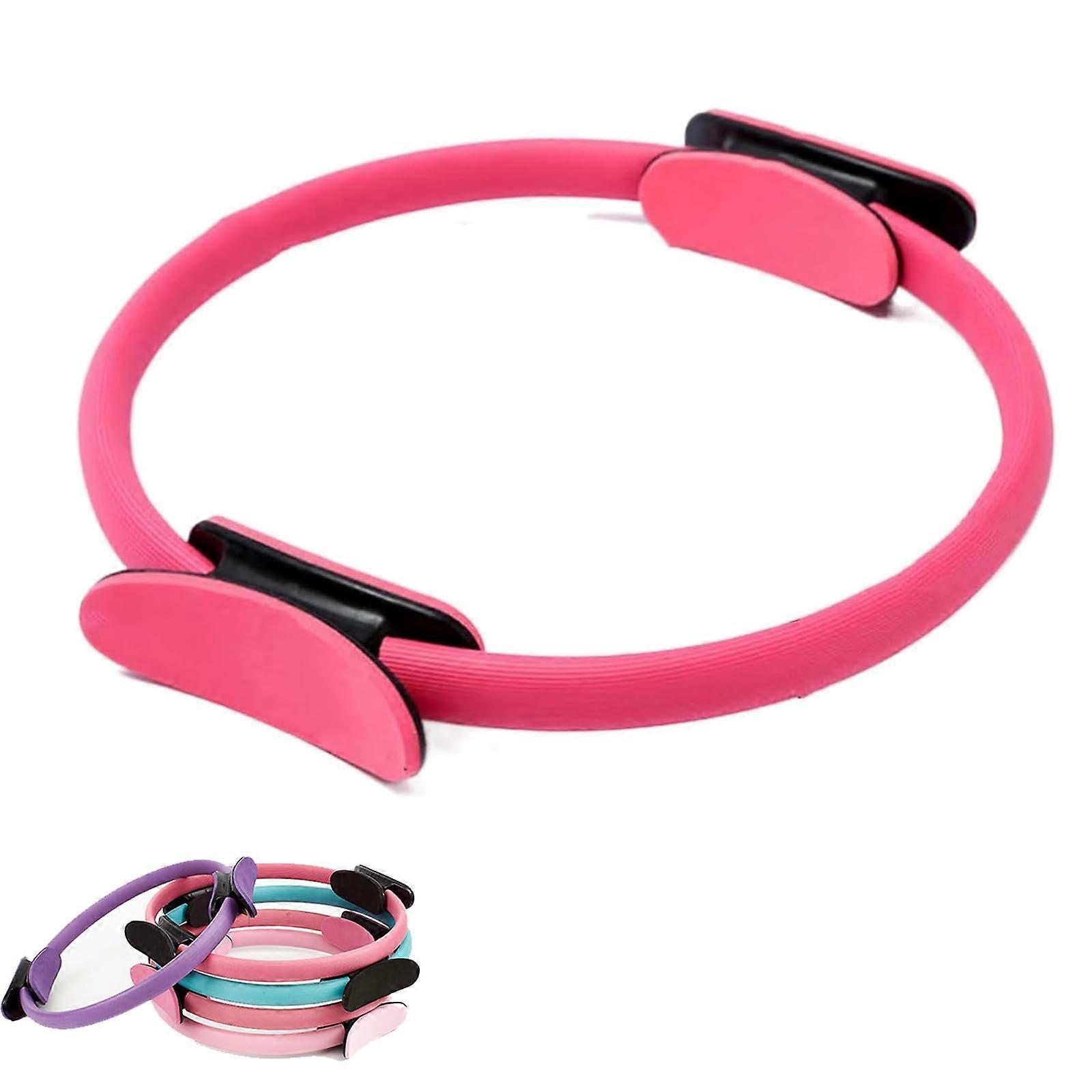 Pilates Ring Magic with Dual Padded Handles, Exercise Resistance Equipment, Pink