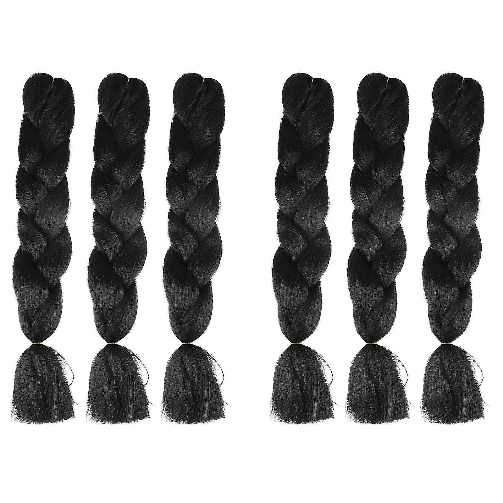 Here's a refined and professional product description for your **6pcs Synthetic Braid Hair Extensions**:
**6PCS Synthetic Braid Hair Extensions