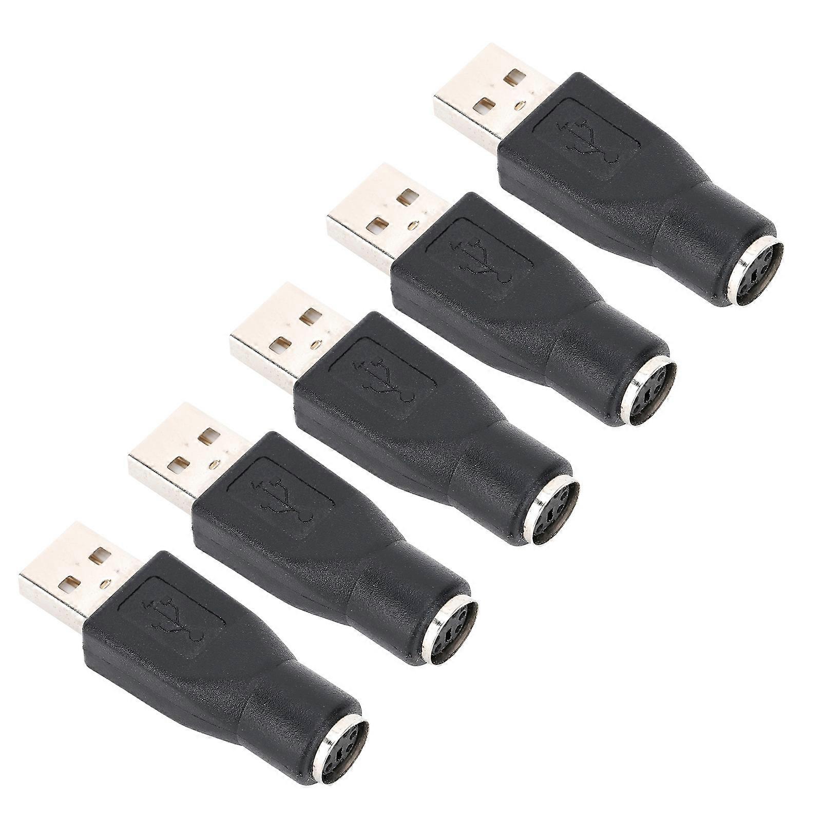 Adaptateur convertisseur USB mâle vers PS/2 femelle 5 pièces pour clavier et souris avec interface PS/2