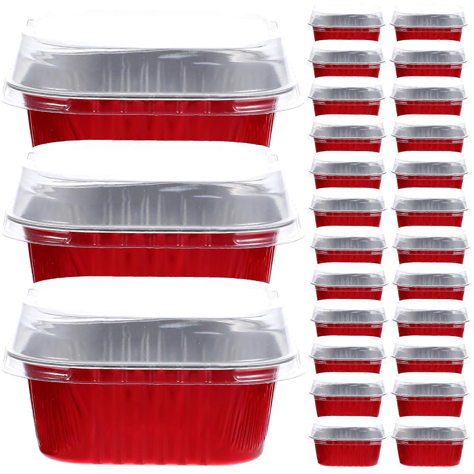 Aluminium Foil Baking Cups Tiramisu Box Indoor Use Simple Design 11.2X11.2X4.3CM 40Sets