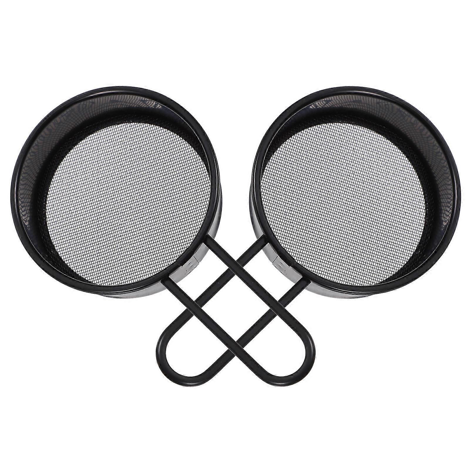 Stainless Steel Baking Sieve with Fine Mesh Screen Portable Handheld Flour Strainer for Cocoa Powder, Sugar & Multi Use Kitchen Baking Tools (2pcs)