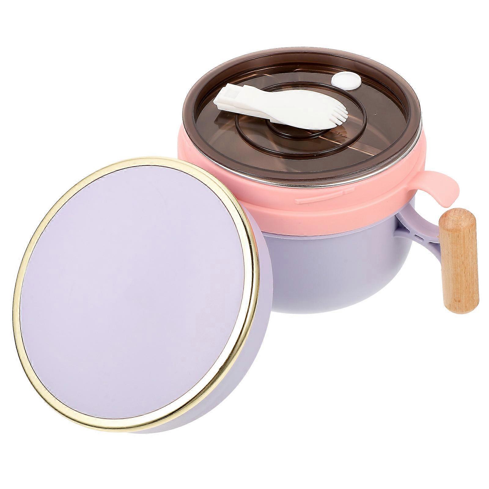 Travel Snack Box Lunch Container Daily Use Purple 16X14X12CM Microwave Safe 1Pack