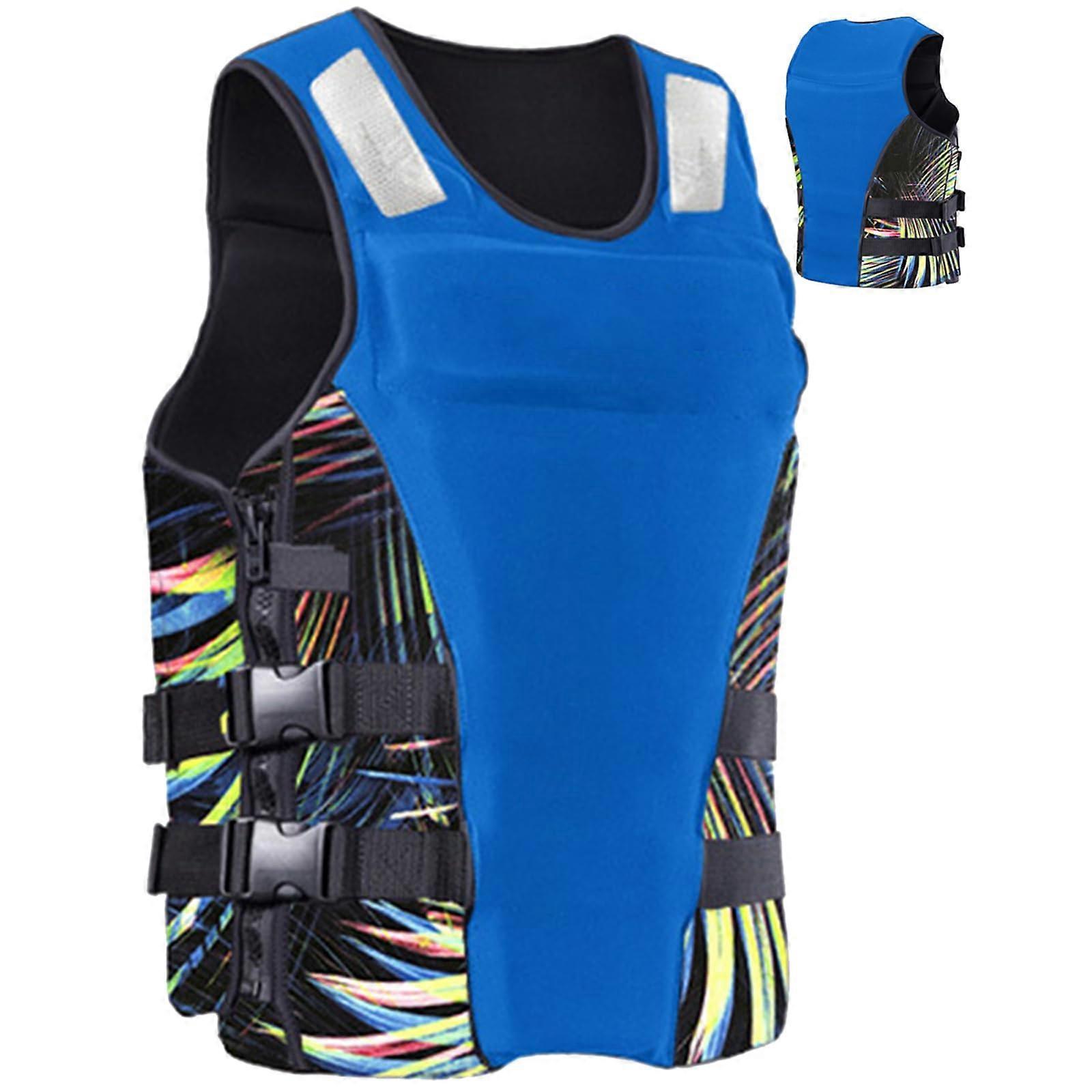 Swimming Aid for Adults, Adjustable Buoyancy Vest with Pockets, Unisex, Blue