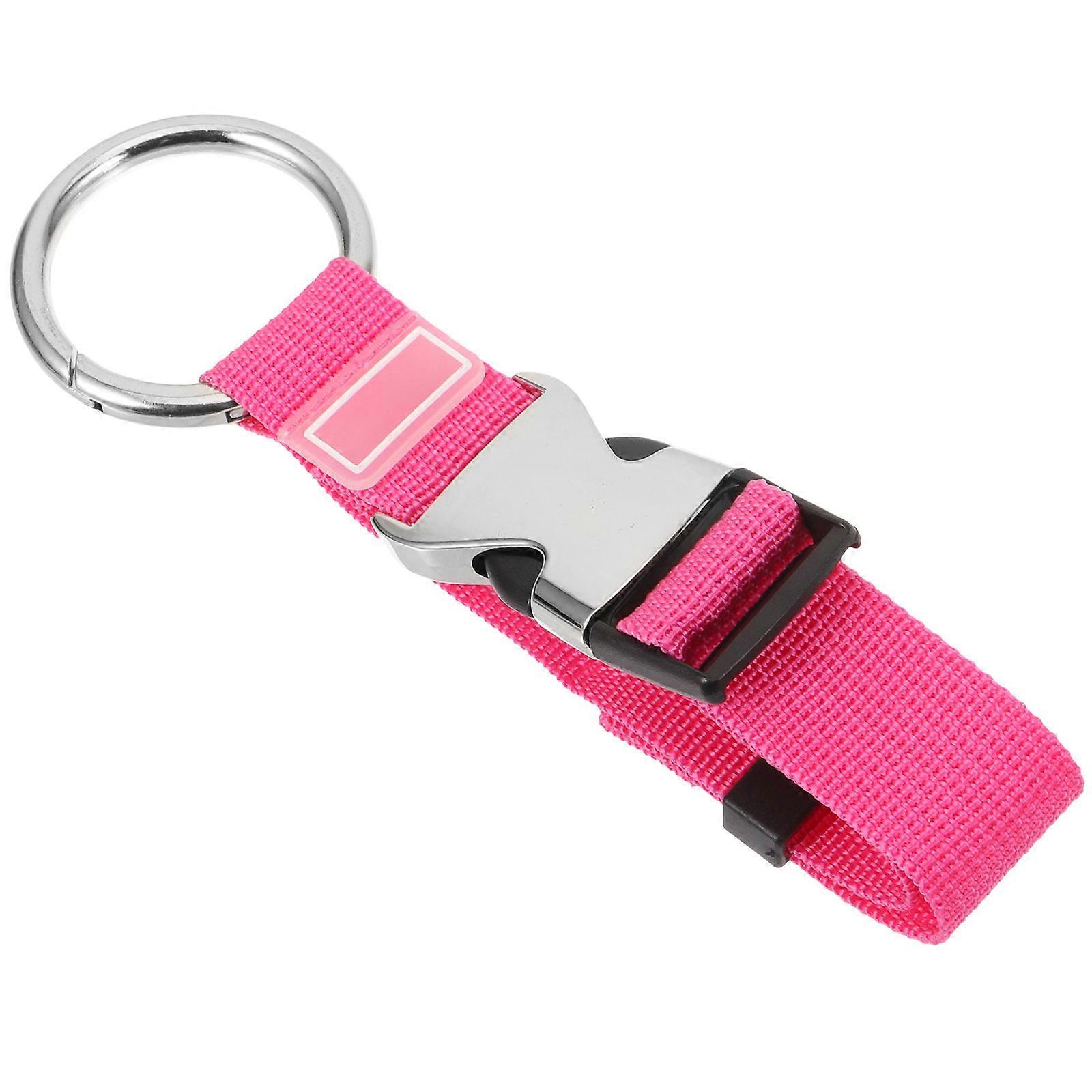 ラゲッジストラップバックルトラベルラゲッジウェビングベルトアウトドアアクティビティバラ色13.50X5.00X0.50CM 1個