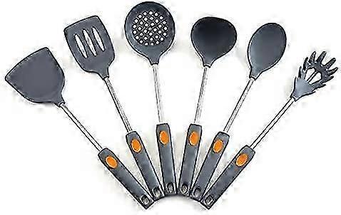 Non-Stick Silicone Kitchenware Kitchen Utensils Spatula Ladle Whisk Gray