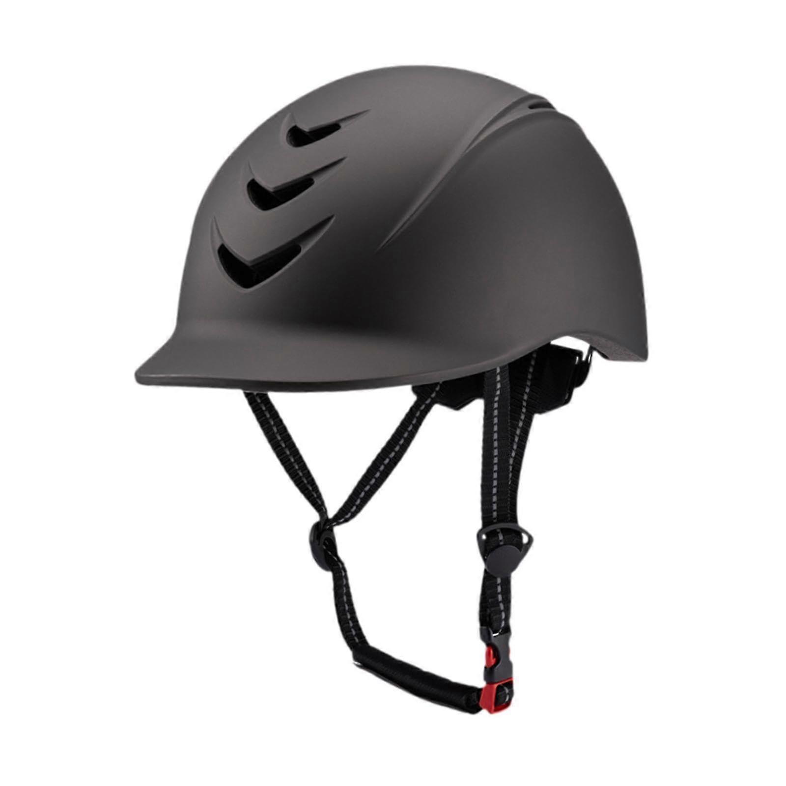 Equestrian Hat Dark Gray for Adults, Summer Riding Helmet, Professional Horseback Riding Gear, Starter Equestrian Supplies