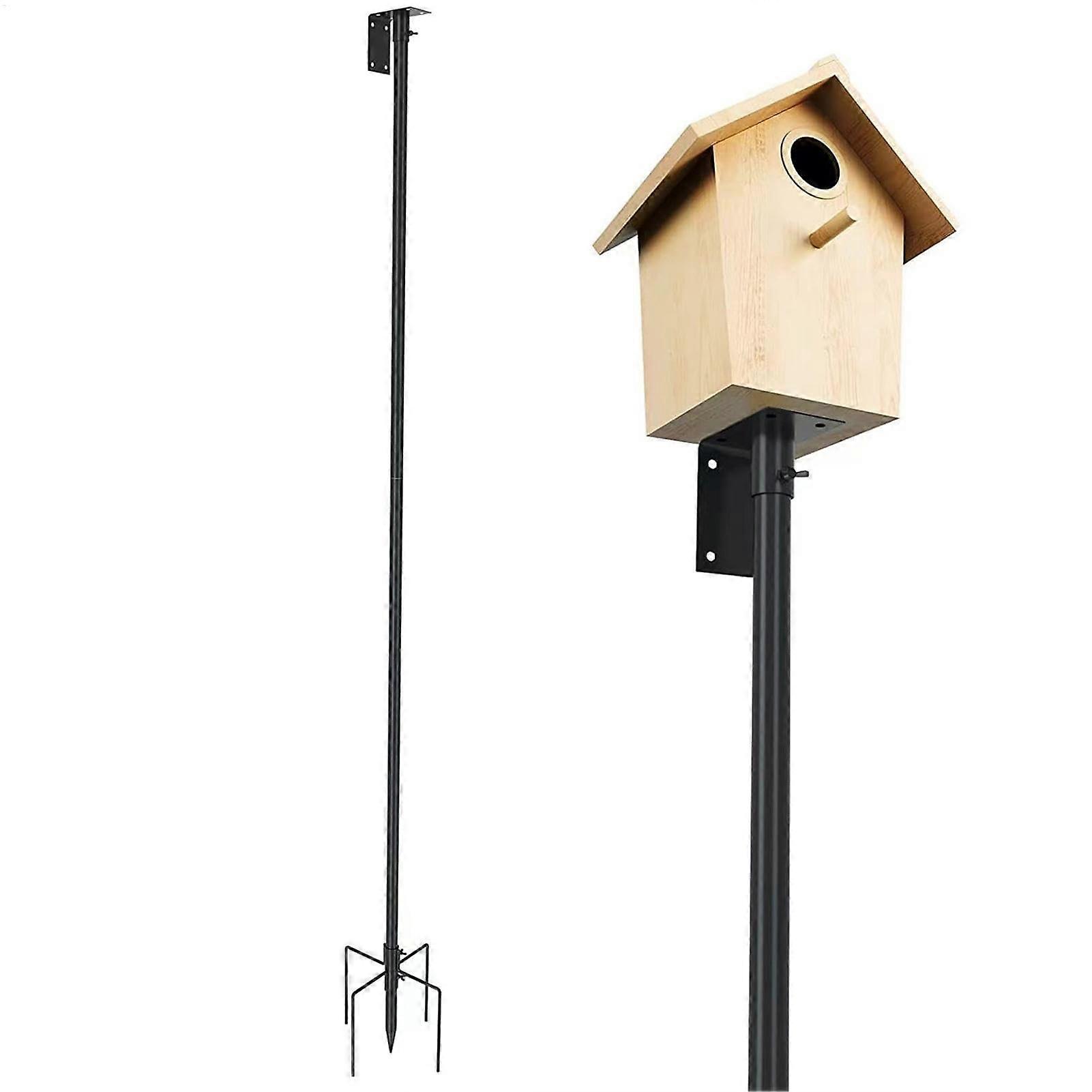 bird feeder pole, birdhouse stand highperformance bird feeding station, 1.8 m garden pole, multifunctional weather station mounting kits for lawn