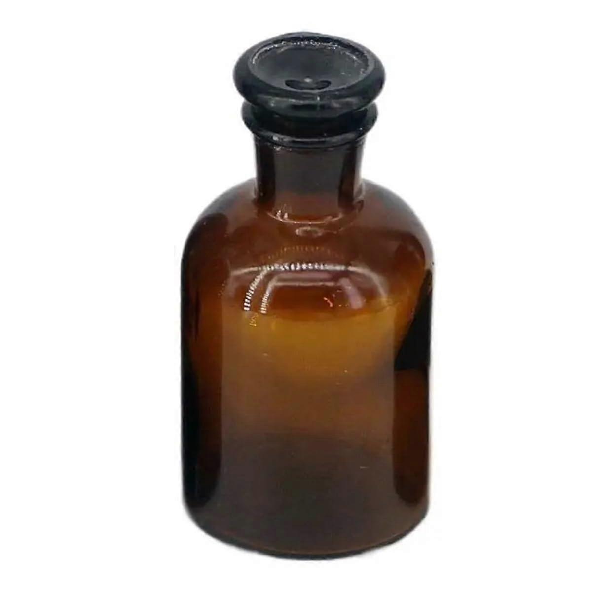 125/250/500ml Flacon de réactif en verre brun ambré avec bouchon en verre Base Laboratoire (250ml)
