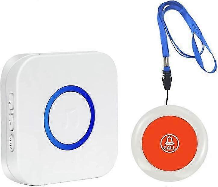 Caregiver Pager Wireless Call Button for Elderly at Home Nurse Alert System Call Bell for Patients Life Alert Systems for Seniors Ring Panic Button fo