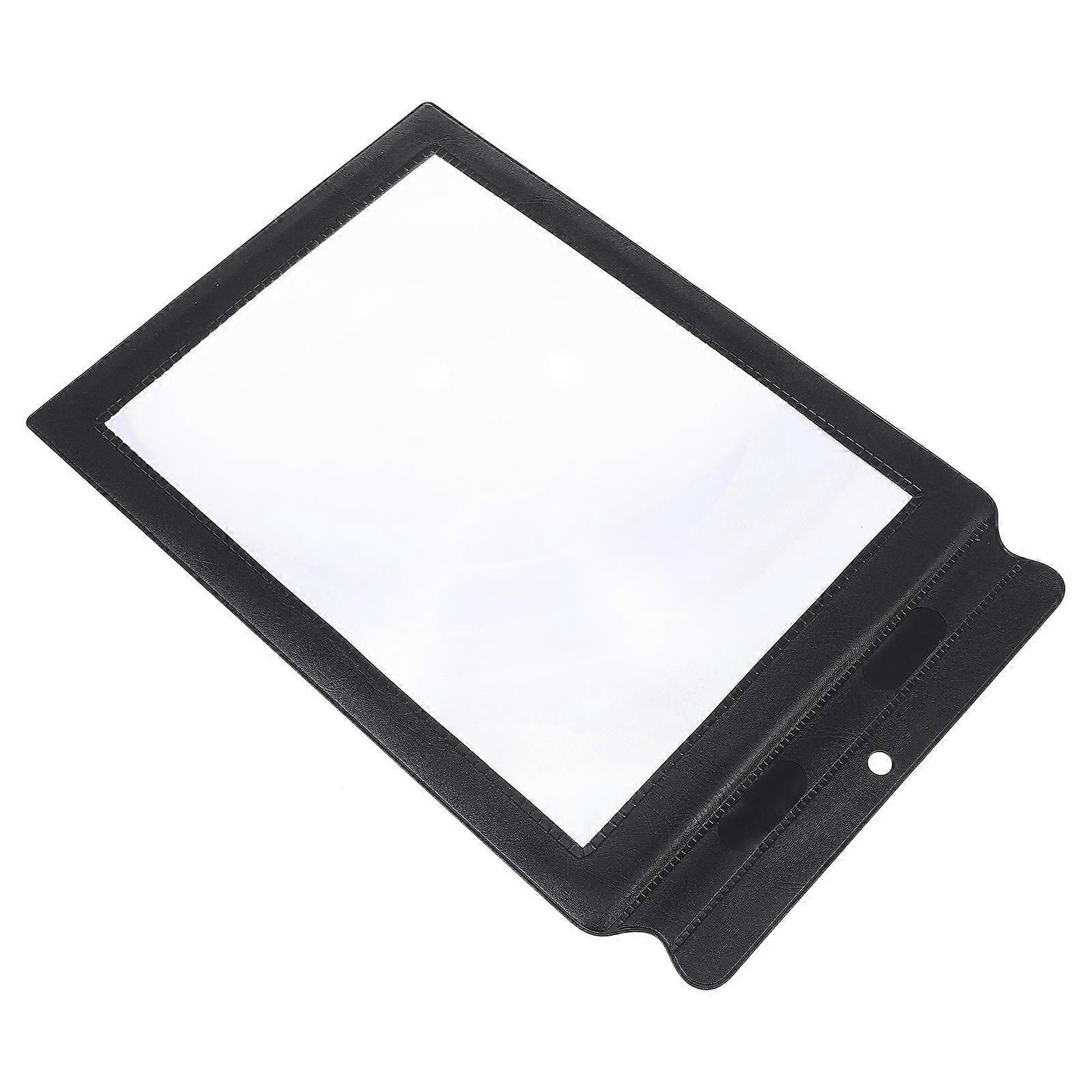 Shatterproof Reading Magnifier Portable Elderly Black 30.5X19.5CM High-Definition Magnification 1Set