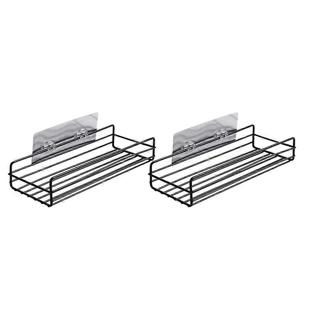 Black Wall Hanging Display Stands for Storage Made of Iron 2 Pieces