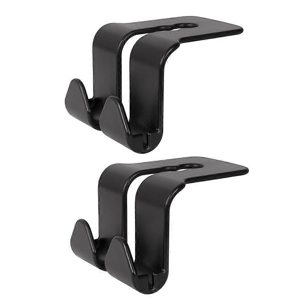 Car Seat Storage Hooks Car Seat Headrest Hooks 9.5X8cm Black Color For Car Organization 2Pcs