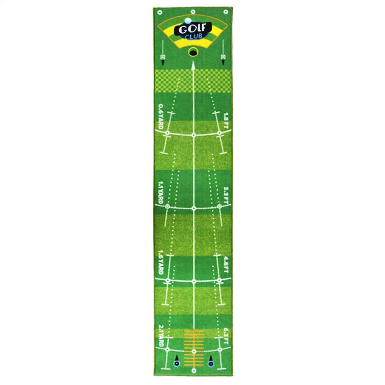 Golf Putting Training Mat - 0.5m x 2.4m Indoor Outdoor Practice Mat with Non-Slip Bottom for Skill Improvement