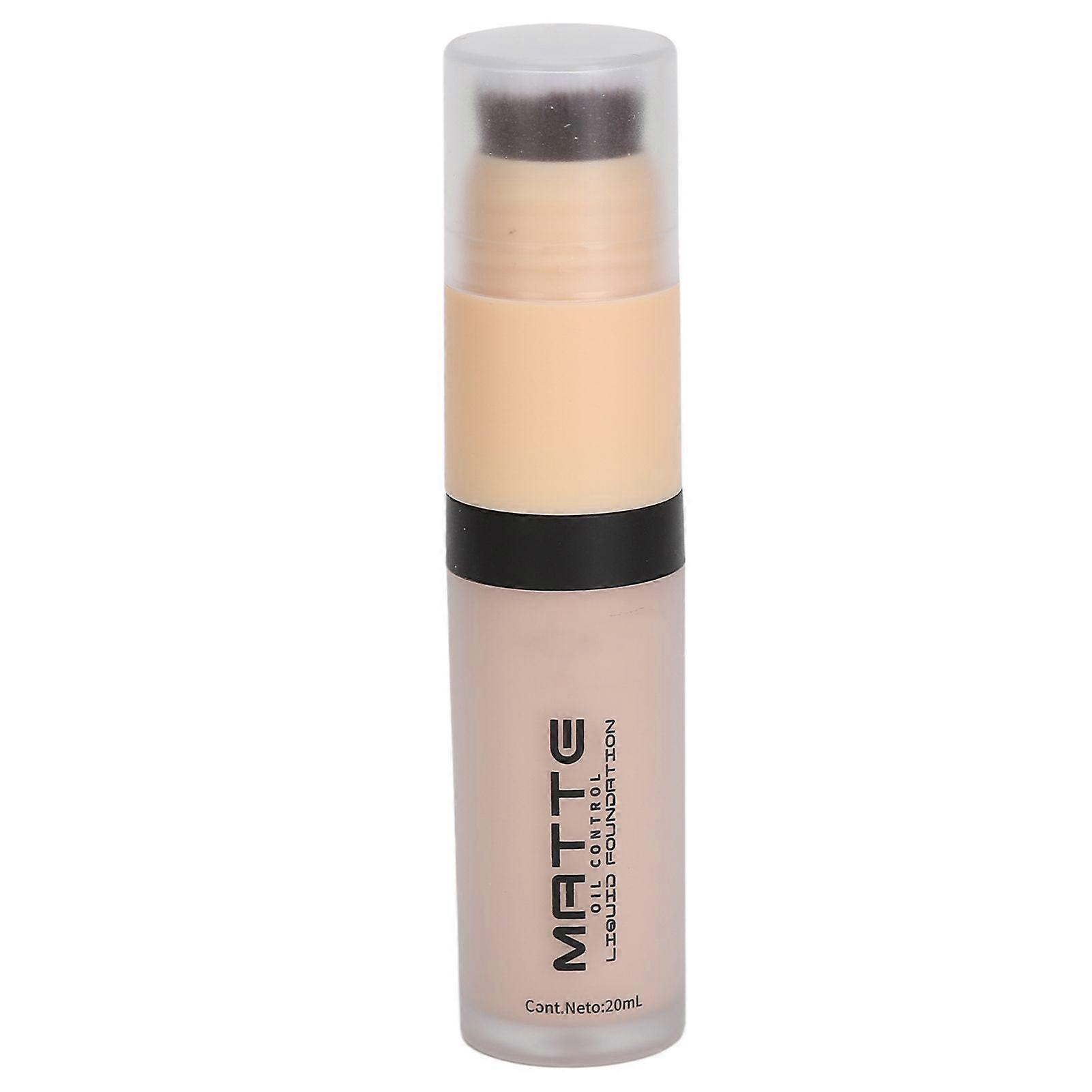 2025 Latest Model Matte Liquid Foundation with Brush Full Coverage Oil Control...