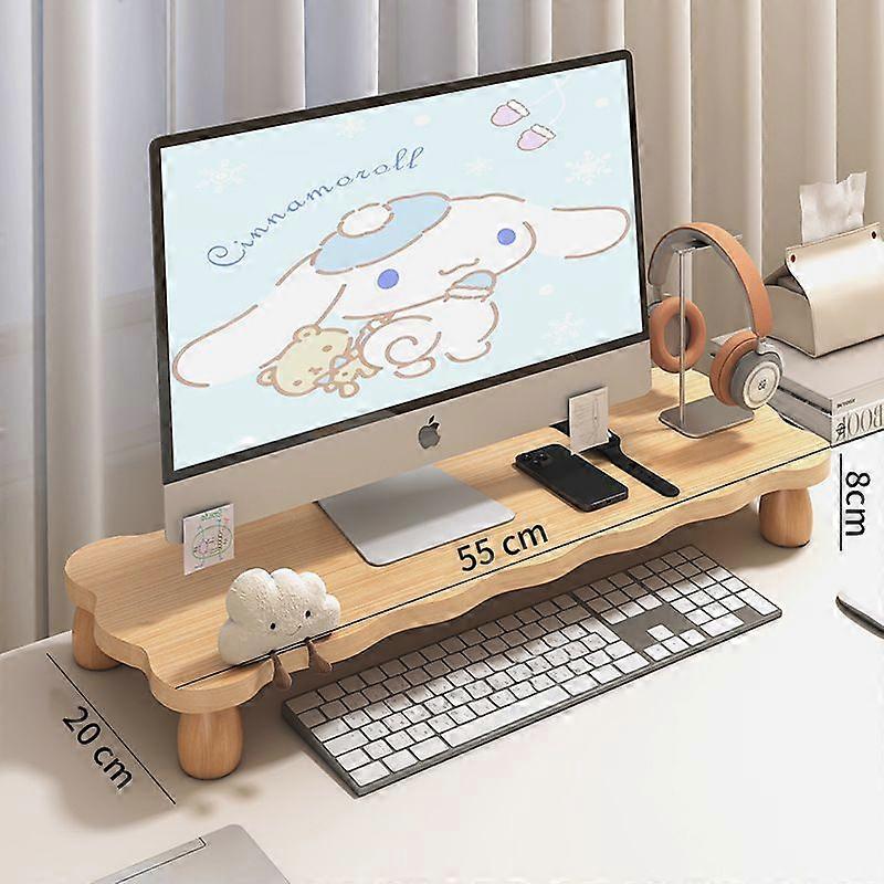 Desktop Organizer Shelf Desk Wooden Laptop Desktop Organizer Stand For Office Monitor Stand Riser Storage Shelf Modern Monitor Riser