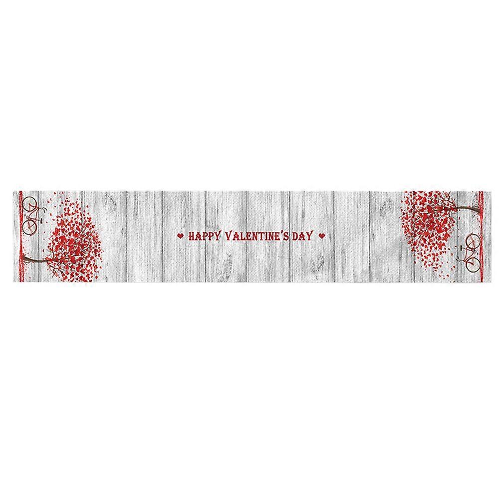 Table Runner For Valentine's Day Dirt-Resistant Washable Linen Rectangular Design Assorted Color 1Pcs