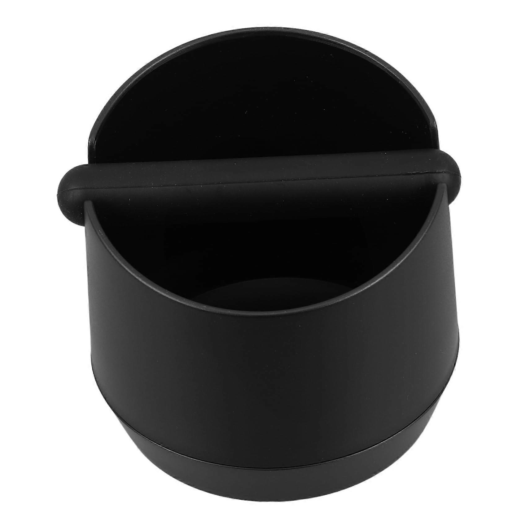 Coffee Grounds Bucket Espresso Knock Box Black ABS Coffee Waste Container for Espresso Machines 3L Capacity