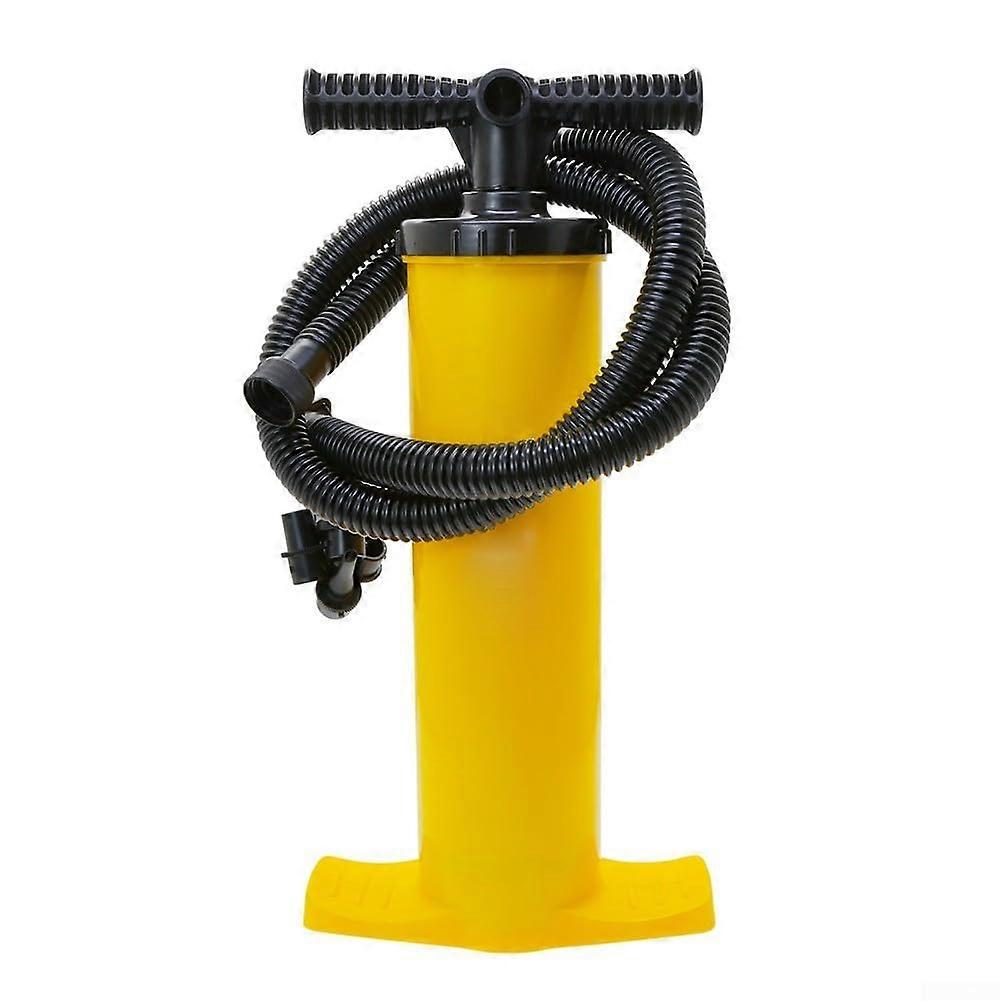 Portable 4liter air pump for easy inflating and deflating of paddleboards, lightweight and practical for travel.