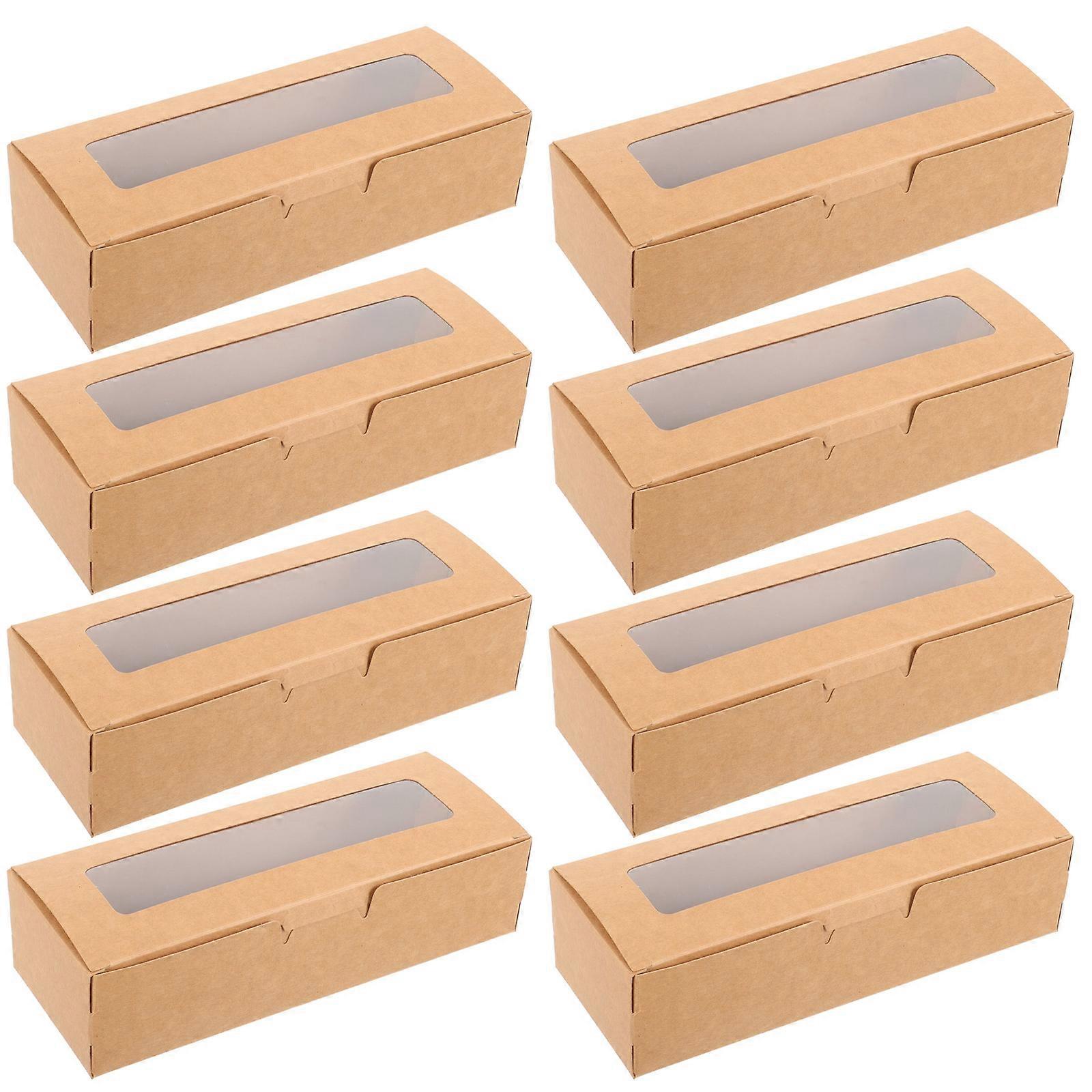 Compact Cake Boxes Professional Baking Packaging Boxes Bakery Products Rectangular Khaki 20Pack