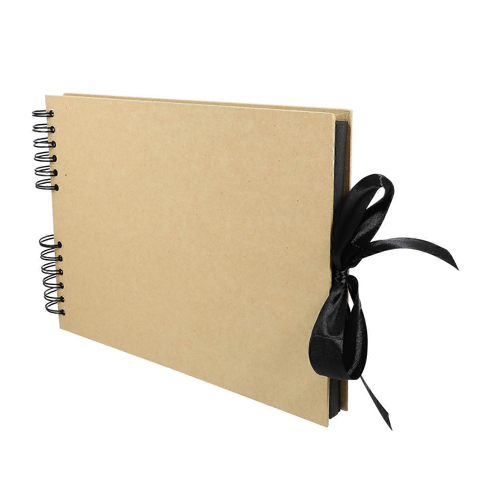 Creative Scrapbook Photo Album for Home Use with Thick Kraft Paper Black Color 40 Pages A4 Size
