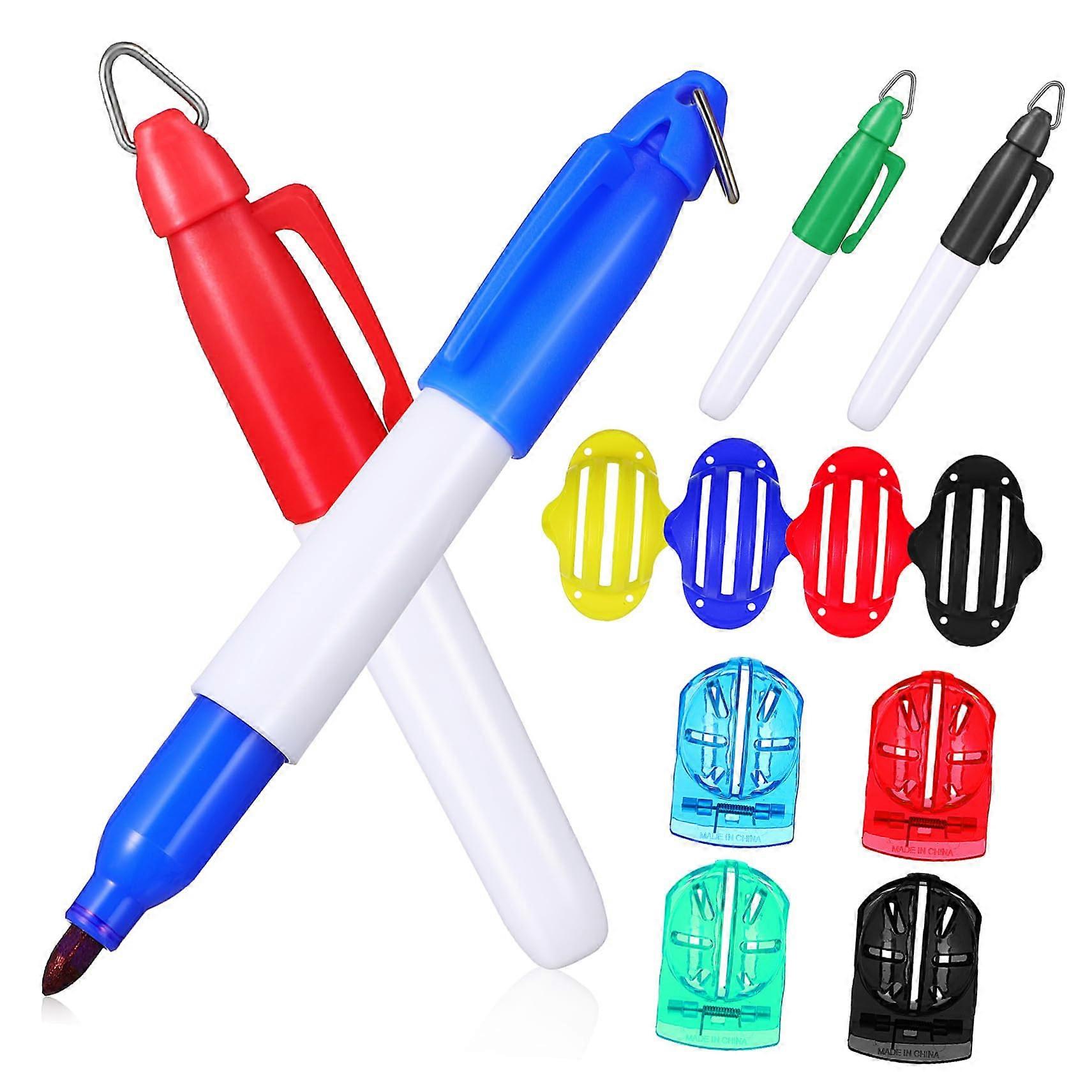 Strike drawer with strike drawer and strike drawing pen, golf line marking tool, golf ball marker, golf marking alignment, ball marker, golf plastic.